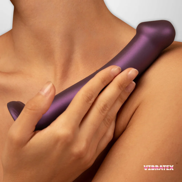 Strap-on-Me Metallic Shine Silicone Dildo - Image 2