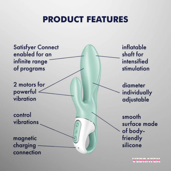 Satisfyer Air Pump Bunny 5+ App Controlled Vibrator - Image 2