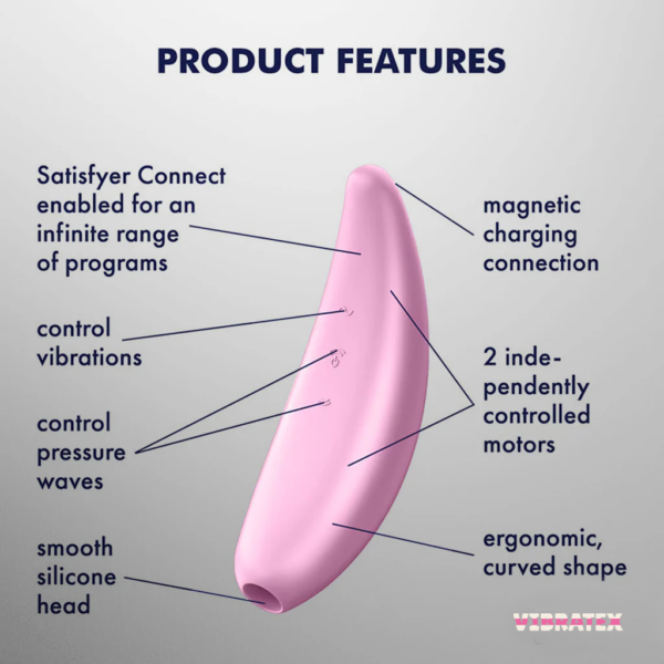 Satisfyer Curvy 3+ App Controlled Clitoral Stimulator - Image 2