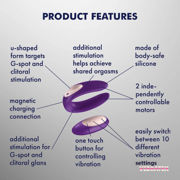 Satisfyer Partner Plus Couples Vibrator w Remote Control - Image 2