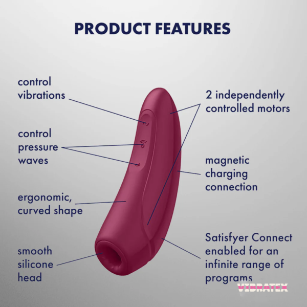 Satisfyer Curvy 1+ App Controlled Clitoral Stimulator - Image 3